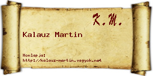 Kalauz Martin névjegykártya